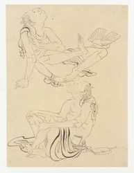 Two men relaxing in summer