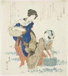Two Women Gathering Herbs