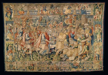 Parish Museum of Tapestries. Flemish Tapestry. Charlemagne, Triumphal Entry in Carmania