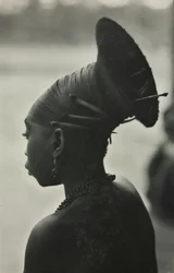 Mangbetu Hairstyle, Photo by Kazimierz Zagórski, 1928-1938