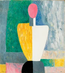 Torso Figure with Pink Face