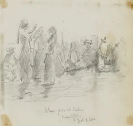 Girls at Thebes--Moonlight