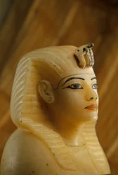 Canopic Stopper of Alabaster from Tutankhamun Tomb in Form of a Woman