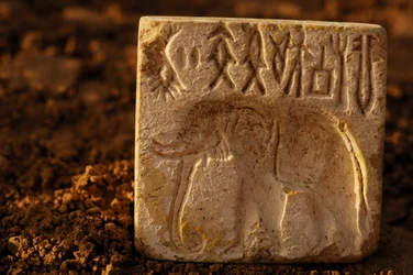 Elephant stamp, artifact; Oxus Civilization; Turkmenistan; Archaeology; Victor Sarianidi