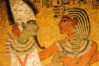 Painting on tomb North Wall; Osiris; KV 62, Tutankhamun and the Golden Age of the Pharaohs