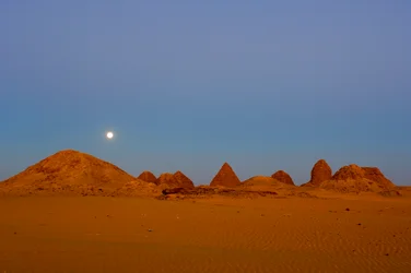 Taharka Pyramid, Aspelta Pyramid, 25th Dynasty Burial Ground, Nuri, Sudan, Nubia, 2007 (photo)