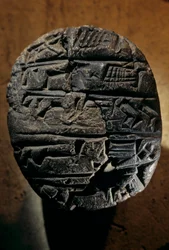Urkesh, Hurrian Empire, Syria, 2400 BC, Giorgio Buccellati, School Tablet for Writing Practice, 2004