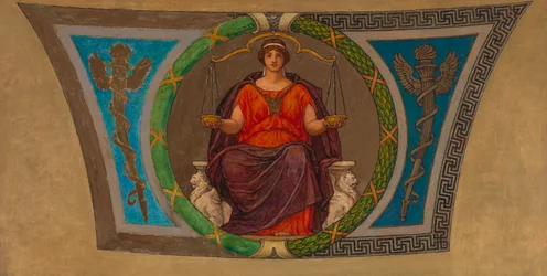 Sketch for Mosaic, Wisconsin State Capital, Justice