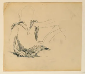 Study for "Hunting," "The Progress of Civilization: Hunting, Herding, Agriculture" State Capitol, Des Moines, IA