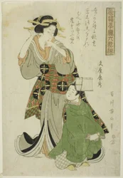 Bunya no Yasuhide, from the series "Fashionable Children as the Six Immortal Poets"