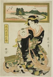 Enoshima in Sagami Province (Soshu Enoshima), from the series "Elegant Famous Places in the Various Provinces (Furyu shokoku meisho)"