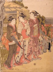 Three Beauties in the Marketplace