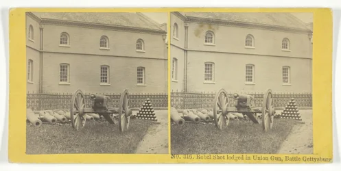 Rebel Shot Lodged in Union Gun, Battle of Gettysburg, 1855-75