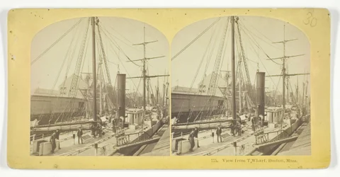 View from T Wharf, Boston, Mass, 1855-75