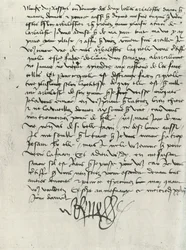 Letter from King René of Anjou, 15th Century, 1934