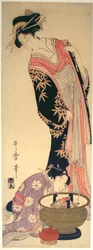A Courtesan and Her Attendant