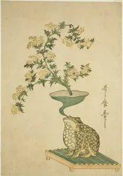 An Arrangement of Valerian and Chinese Bell Flowers