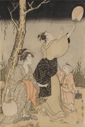 Catching Fireflies Beneath a Willow Tree (left)