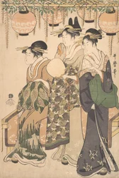 Courtesans Beneath a Wisteria Arbor, ca. 1795