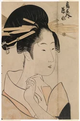 Portrait of a Geisha of the Uyo Tearoom