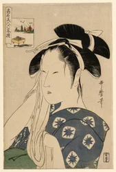 The Asahiya Widow, from the series "Renowned Beauties Likened to the Six Immortal Poets"