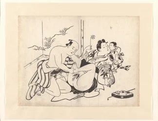Erotic Scene with Smoking Utensils and Room Divider