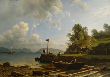 Coast Landscape with Houses