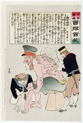 Russian Soldier Has His Wounds Attended to by Japanese Military Personnel