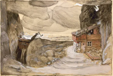 Stage Design for the Opera Der Bergsee by Julius Bittner, 1910-1911