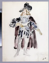 Costume design for the opera The Stone Guest by A. Dargomyzhsky