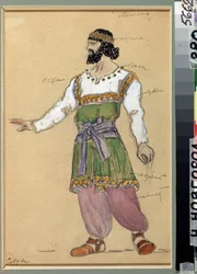 Costume Design for the Opera Snowstorm by G. Sviridov