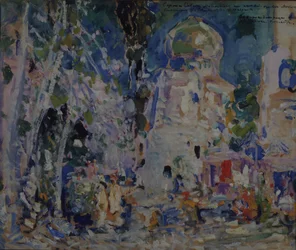 Stage Design for the Ballet The Scarlet Pimpernel by F. Hartman, 1911