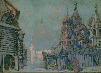 Stage design for the opera Khovanshchina by M. Musorgsky