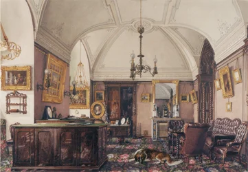 Interiors of the Winter Palace. The Study of Grand Prince Nicholas Nicolaievich