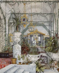 Interiors of the Winter Palace. The Winter Garden of Empress Alexandra Fyodorovna