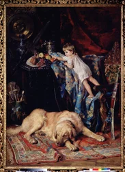 In the artist studio