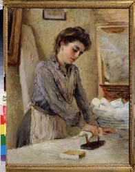 Woman Ironing