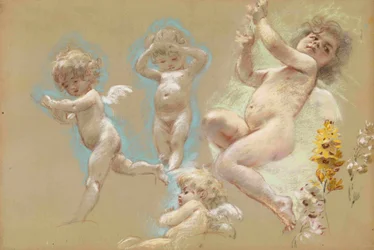 Putti. Interior Décor of the Baron von Dervis Mansion in Petersburg