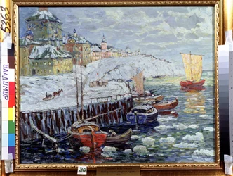 Embankment in an Old Russian Town