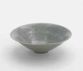Bowl with Molded Peony Vinescroll Design