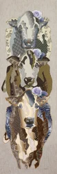 Floral Cow Collage