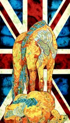 Vibrant Union Jack Horse