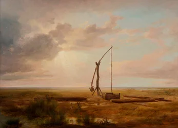 View of the Great Hungarian Plain with Draw Well