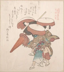 Three Dancers of Sumiyoshi or Suminoye