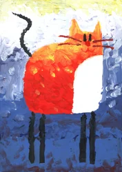 Abstract Orange Cat