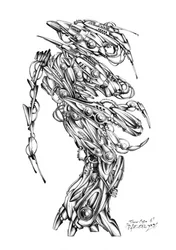 Biomechanical Alien Creature