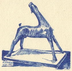 Blue Horse Sculpture