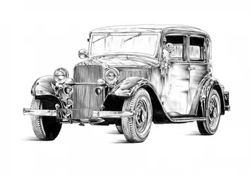 Classic Car Sketch