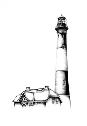 Classic Lighthouse Drawing