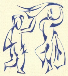 Dancing Figures Embrace